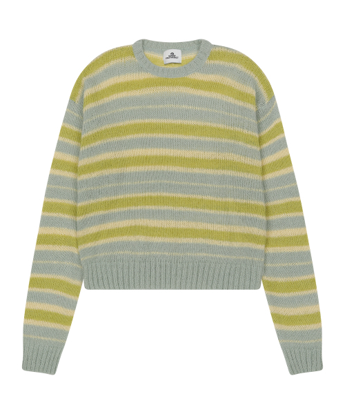 SUNDAY FRUIT MARKET(サンデーフルーツマーケット)の「STRIPE SUN KNIT CREW MINT(ニット/セーター・メンズ・その他・MEDIUM/LARGE)」の1枚目の写真