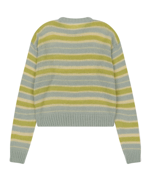 SUNDAY FRUIT MARKET(サンデーフルーツマーケット)の「STRIPE SUN KNIT CREW MINT(ニット/セーター・メンズ・その他・MEDIUM/LARGE)」の2枚目の写真