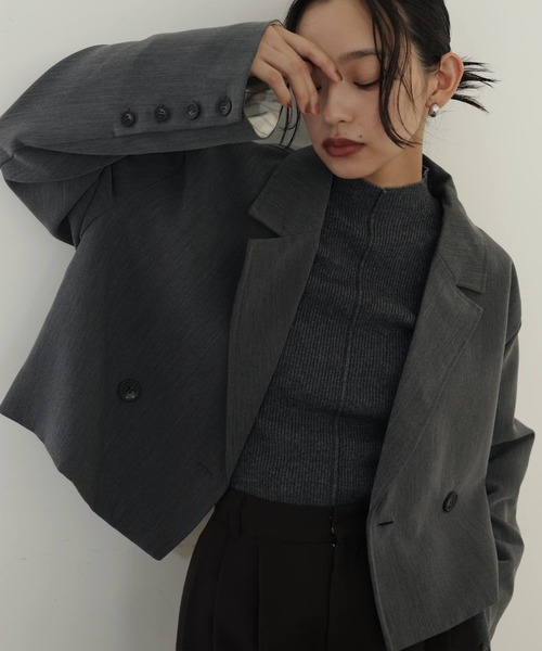 hellam(へラム)の「モックネックシェルボタンリブニット(ニット/セーター・レディース・ブラック/アイボリー/ブラウン/チャコール・FREE)」の20枚目の写真