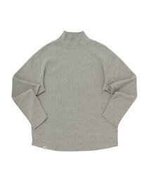 RAIN DROP-SHOULDER TURTLE-NECK TEE (Gray)