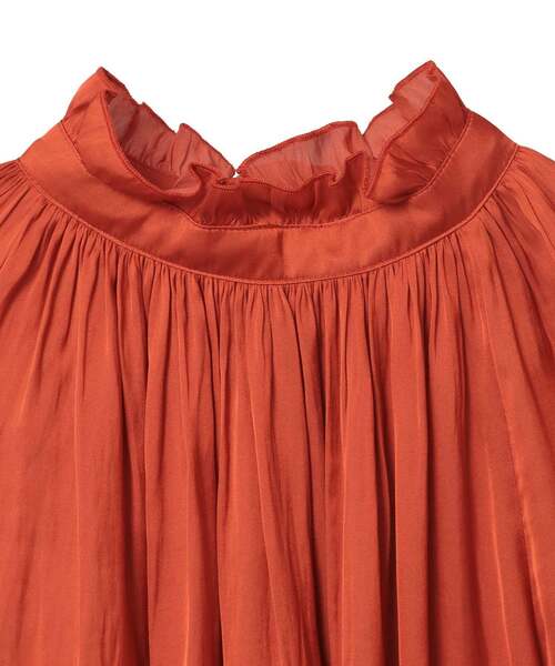 Tiara（ティアラ）の「【定番】2wayフリルネックギャザーブラウス（シャツ/ブラウス・レディース・アイボリー/サックスブルー/オレンジ・FREE）」の15枚目の写真