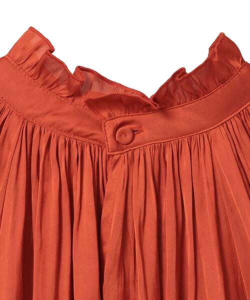 Tiara（ティアラ）の「【定番】2wayフリルネックギャザーブラウス（シャツ/ブラウス・レディース・アイボリー/サックスブルー/オレンジ・FREE）」の18枚目の写真