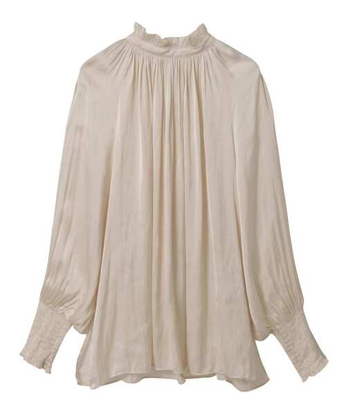 Tiara（ティアラ）の「【定番】2wayフリルネックギャザーブラウス（シャツ/ブラウス・レディース・アイボリー/サックスブルー/オレンジ・FREE）」の20枚目の写真