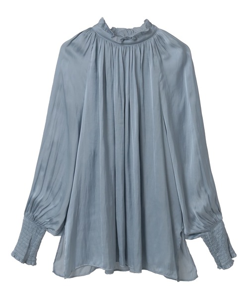 Tiara（ティアラ）の「【定番】2wayフリルネックギャザーブラウス（シャツ/ブラウス・レディース・アイボリー/サックスブルー/オレンジ・FREE）」の22枚目の写真