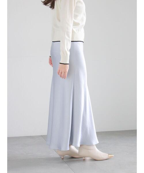 Te chichi(テチチ)の「【宮本茉由着用】ヴィンテージサテンナロースカート(スカート・レディース・サックスブルー/チャコールグレー/モカ・F)」の16枚目の写真