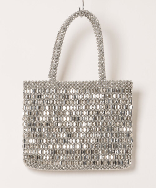バッグカシュカシュメタルビーズスクエア（ハンドバッグ）｜LAZY SUSAN