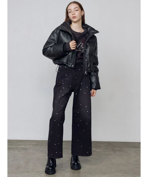 エモダ　フェイクレザーショートダウン セール】フェイクレザーショートダウン（ダウンジャケット/コート