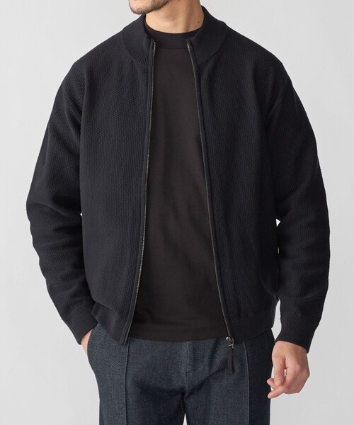 SHIPS（シップス）の「SHIPS: 〈手洗い可能〉SOLOTEX(R) ピケ ドライバーズ ニット（カーディガン/ボレロ・メンズ・ブラウン/ダークグレー/ネイビー・SMALL/MEDIUM/LARGE/X-LARGE）」の3枚目の写真