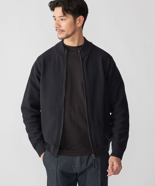 SHIPS（シップス）の「SHIPS: 〈手洗い可能〉SOLOTEX(R) ピケ ドライバーズ ニット（カーディガン/ボレロ・メンズ・ブラウン/ダークグレー/ネイビー・SMALL/MEDIUM/LARGE/X-LARGE）」の14枚目の写真