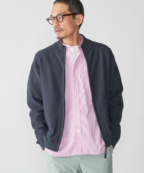 SHIPS（シップス）の「SHIPS: 〈手洗い可能〉SOLOTEX(R) ピケ ドライバーズ ニット（カーディガン/ボレロ・メンズ・ブラウン/ダークグレー/ネイビー・SMALL/MEDIUM/LARGE/X-LARGE）」の18枚目の写真