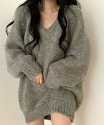 Ritzy | オーバーサイズ Vネックセーター(ニット/セーター)