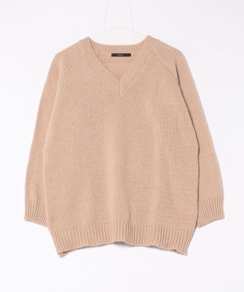 Ritzy（リッツィー）の「オーバーサイズ Vネックセーター（ニット/セーター・レディース・ホワイト/グレー/カーキ/グリーン・FREE）」の11枚目の写真