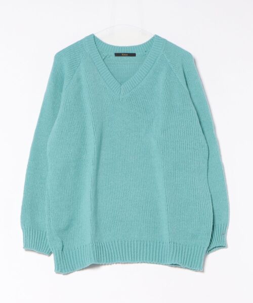 Ritzy（リッツィー）の「オーバーサイズ Vネックセーター（ニット/セーター・レディース・ホワイト/グレー/カーキ/グリーン・FREE）」の13枚目の写真