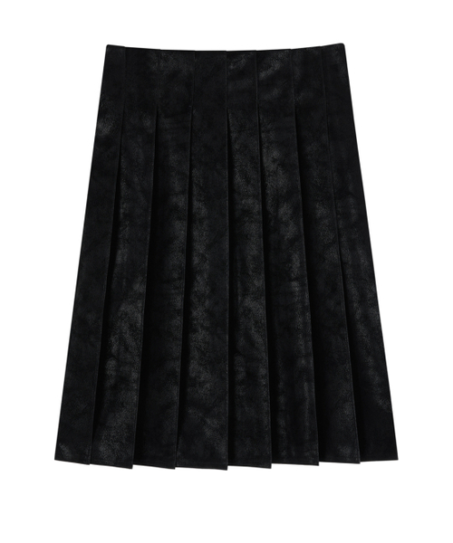 GIMMETHEYOUNG(キムミダヨン)の「G_TAILORED LEATHER MIDI SKIRT / BLACK(スカート・レディース・その他・SMALL/MEDIUM)」の2枚目の写真