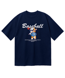 BEMIGHTY（ビーマイティー）の「ベースボールベア オーバーサイズ 半袖Tシャツ [ネイビー]（Tシャツ/カットソー）」
