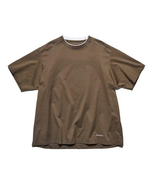 SOPHNET.（ソフネット）の「LUSTER COTTON DOUBLE RIB WIDE TEE（Tシャツ/カットソー・メンズ・ブラック/ホワイト/ブラウン・5/4/3/2/1）」の3枚目の写真