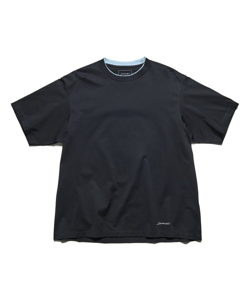 SOPHNET.（ソフネット）の「LUSTER COTTON DOUBLE RIB WIDE TEE（Tシャツ/カットソー・メンズ・ブラック/ホワイト/ブラウン・5/4/3/2/1）」の2枚目の写真