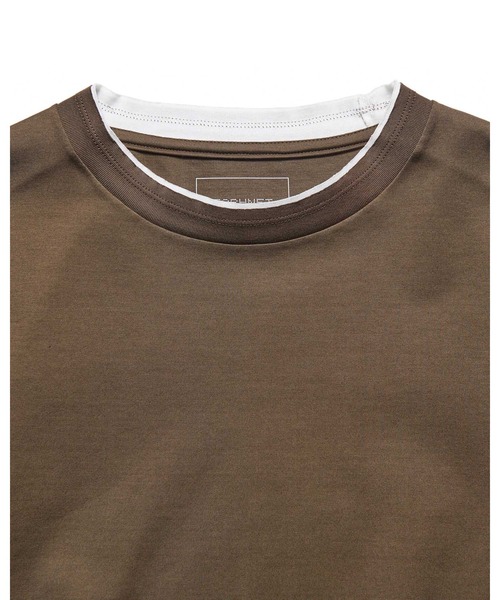 SOPHNET.（ソフネット）の「LUSTER COTTON DOUBLE RIB WIDE TEE（Tシャツ/カットソー・メンズ・ブラック/ホワイト/ブラウン・5/4/3/2/1）」の7枚目の写真