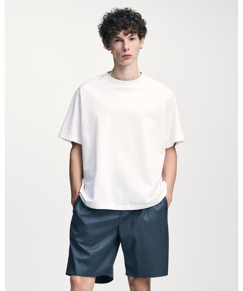 SOPHNET.（ソフネット）の「LUSTER COTTON DOUBLE RIB WIDE TEE（Tシャツ/カットソー・メンズ・ブラック/ホワイト/ブラウン・5/4/3/2/1）」の5枚目の写真