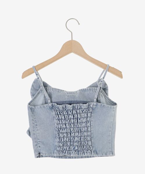 MAJESTIC LEGON（マジェスティックレゴン）の「ビッグリボンビジュービスチェ（キャミソール・レディース・サックスブルー/アイボリー/ピンクベージュ/ブラック・MEDIUM）」の10枚目の写真