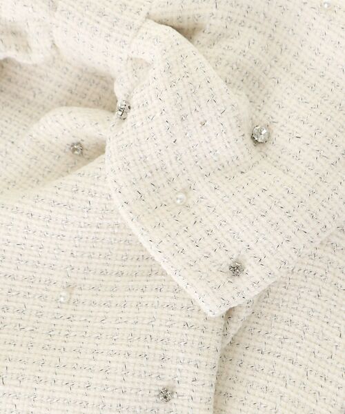 MAJESTIC LEGON（マジェスティックレゴン）の「ビッグリボンビジュービスチェ（キャミソール・レディース・サックスブルー/アイボリー/ピンクベージュ/ブラック・MEDIUM）」の16枚目の写真