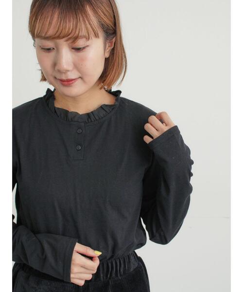 Samansa Mos2(サマンサ モスモス)の「◎襟フリルカットソー(Tシャツ/カットソー・レディース・グレー/オフホワイト/ベージュ/ブラック・F)」の17枚目の写真