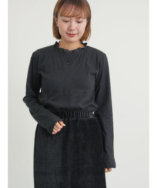 Samansa Mos2(サマンサ モスモス)の「◎襟フリルカットソー(Tシャツ/カットソー・レディース・グレー/オフホワイト/ベージュ/ブラック・F)」の15枚目の写真