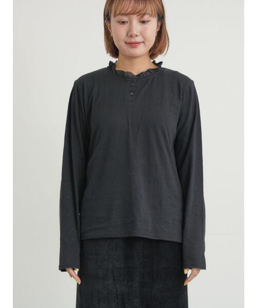 Samansa Mos2(サマンサ モスモス)の「◎襟フリルカットソー(Tシャツ/カットソー・レディース・グレー/オフホワイト/ベージュ/ブラック・F)」の11枚目の写真