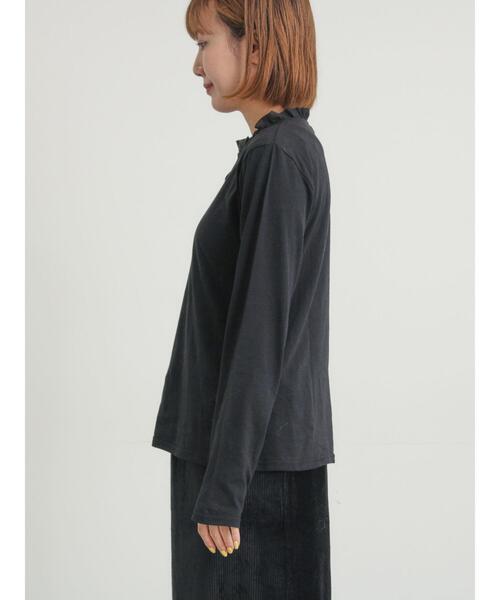 Samansa Mos2(サマンサ モスモス)の「◎襟フリルカットソー(Tシャツ/カットソー・レディース・グレー/オフホワイト/ベージュ/ブラック・F)」の10枚目の写真