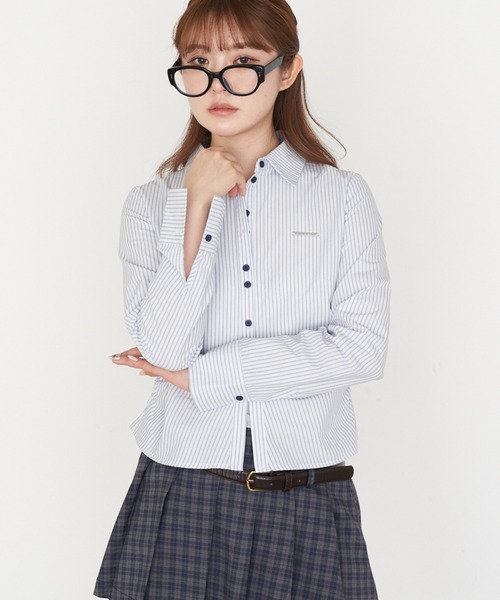 胸刺繍コンパクトシャツ（シャツ/ブラウス）｜RAY CASSIN（レイカズン