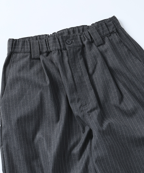 JOURNAL STANDARD（ジャーナルスタンダード）の「TR モダン ツイル ワイド ストライプ スラックス（スラックス・メンズ・ブラウン/グレー/ブラック系その他・LARGE/MEDIUM/SMALL）」の17枚目の写真