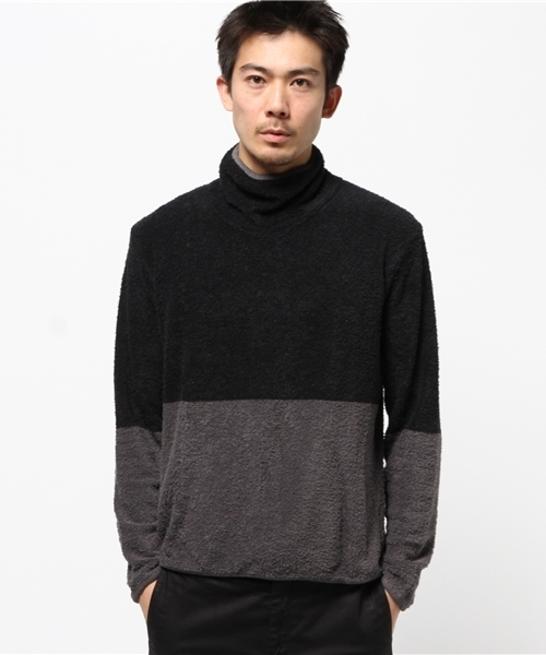 BHY-biography(ビーエイチワイバイオグラフィー)の「BACK ZIP UP TURTLE/バックジップアップタートル(Tシャツ/カットソー・メンズ・グレー系その他/ブルー系その他・44/46/48)」の1枚目の写真