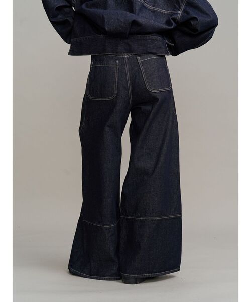 UN3D.（アンスリード）の「WAVE LINE SIDE RIB DENIM PANTS / ウェーブラインサイドリブデニムパンツ（デニムパンツ・レディース・ブラック/インディゴブルー・36/38）」の21枚目の写真