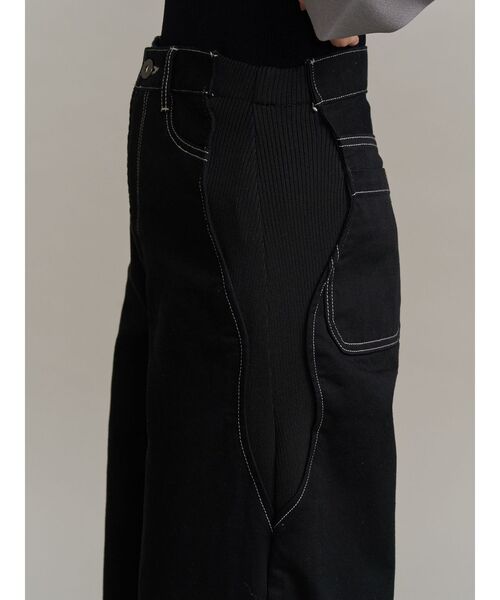 UN3D.（アンスリード）の「WAVE LINE SIDE RIB DENIM PANTS / ウェーブラインサイドリブデニムパンツ（デニムパンツ・レディース・ブラック/インディゴブルー・36/38）」の17枚目の写真
