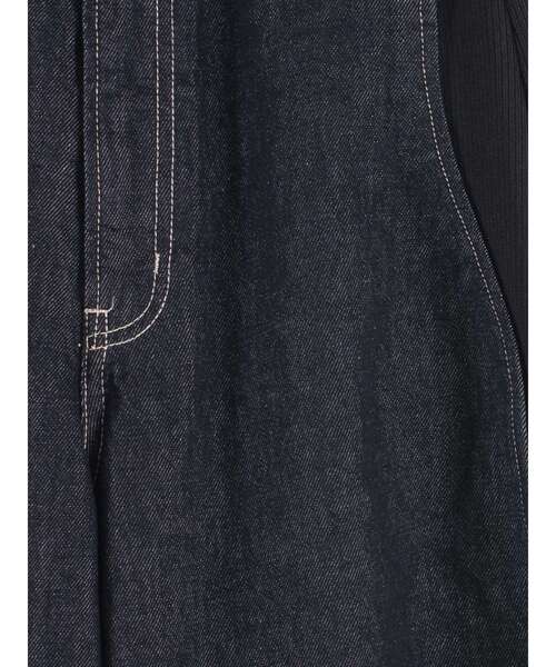 UN3D.（アンスリード）の「WAVE LINE SIDE RIB DENIM PANTS / ウェーブラインサイドリブデニムパンツ（デニムパンツ・レディース・ブラック/インディゴブルー・36/38）」の5枚目の写真