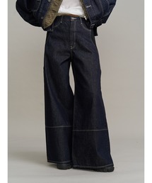 UN3D.（アンスリード）の「WAVE LINE SIDE RIB DENIM PANTS / ウェーブラインサイドリブデニムパンツ（デニムパンツ）」