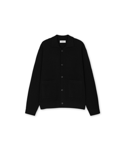 J'RIUM（ジェイリウム）の「Clues Merino Wool Collar Cardigan Black（ニット/セーター・メンズ・その他・MEDIUM/LARGE/X-LARGE）」の3枚目の写真