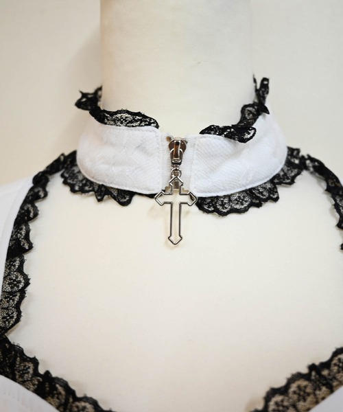 MA*RS（アメーバーマーズ）の「クロスチョーカー付きブラウス（シャツ/ブラウス・レディース・ブラック/ピンク/ホワイト・FREE）」の14枚目の写真