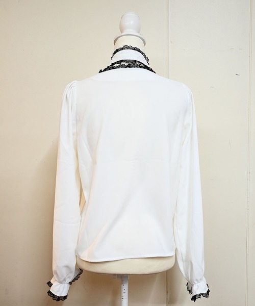 MA*RS（アメーバーマーズ）の「クロスチョーカー付きブラウス（シャツ/ブラウス・レディース・ブラック/ピンク/ホワイト・FREE）」の16枚目の写真