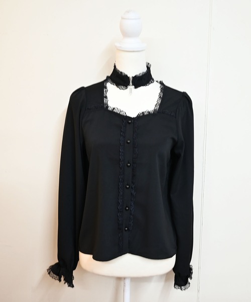 MA*RS（アメーバーマーズ）の「クロスチョーカー付きブラウス（シャツ/ブラウス・レディース・ブラック/ピンク/ホワイト・FREE）」の17枚目の写真