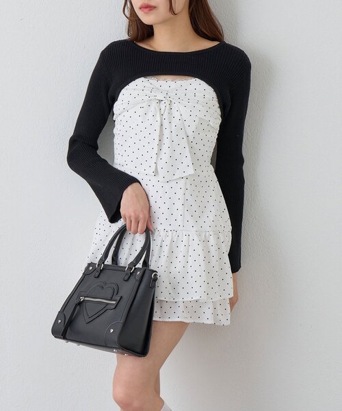 OLIVE des OLIVE(オリーブデオリーブ)の「セットキャミワンピ(ワンピース・レディース・サックスブルー/ブラック/アイボリー・FREE)」の8枚目の写真