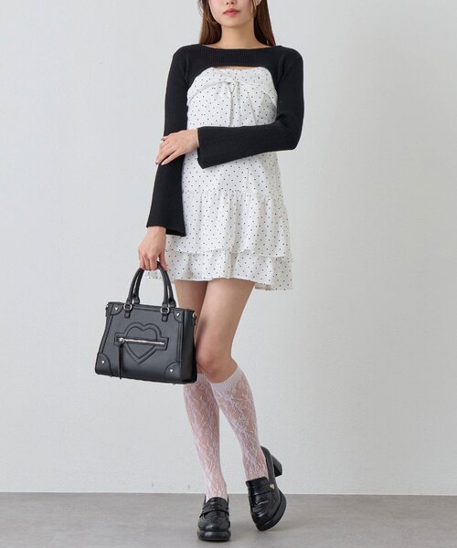 OLIVE des OLIVE(オリーブデオリーブ)の「セットキャミワンピ(ワンピース・レディース・サックスブルー/ブラック/アイボリー・FREE)」の10枚目の写真