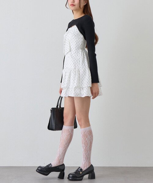 OLIVE des OLIVE(オリーブデオリーブ)の「セットキャミワンピ(ワンピース・レディース・サックスブルー/ブラック/アイボリー・FREE)」の11枚目の写真