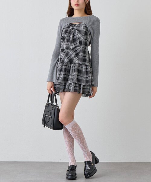 OLIVE des OLIVE(オリーブデオリーブ)の「セットキャミワンピ(ワンピース・レディース・サックスブルー/ブラック/アイボリー・FREE)」の16枚目の写真