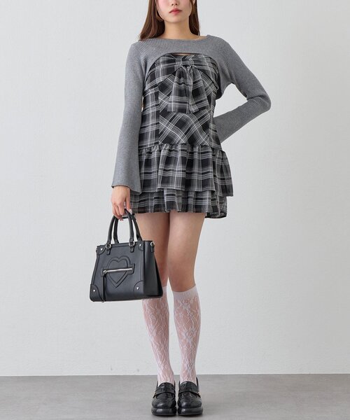 OLIVE des OLIVE(オリーブデオリーブ)の「セットキャミワンピ(ワンピース・レディース・サックスブルー/ブラック/アイボリー・FREE)」の17枚目の写真