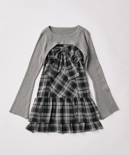 OLIVE des OLIVE(オリーブデオリーブ)の「セットキャミワンピ(ワンピース・レディース・サックスブルー/ブラック/アイボリー・FREE)」の18枚目の写真