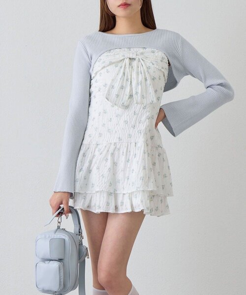 OLIVE des OLIVE(オリーブデオリーブ)の「セットキャミワンピ(ワンピース・レディース・サックスブルー/ブラック/アイボリー・FREE)」の19枚目の写真