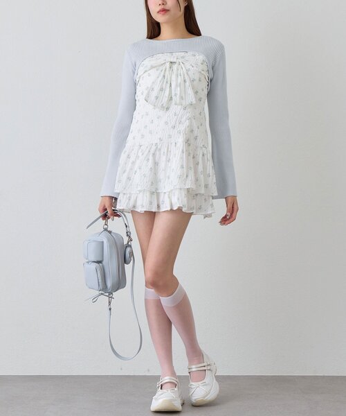 OLIVE des OLIVE(オリーブデオリーブ)の「セットキャミワンピ(ワンピース・レディース・サックスブルー/ブラック/アイボリー・FREE)」の22枚目の写真