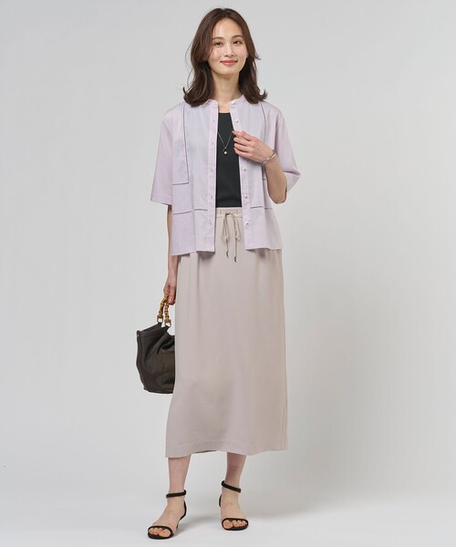 J.PRESS Ladies(J.プレス レディス)の「針抜きフライス ノースリーブ カットソー(Tシャツ/カットソー・レディース・ホワイト系/ライトグレー系/ブラック系・SMALL)」の18枚目の写真