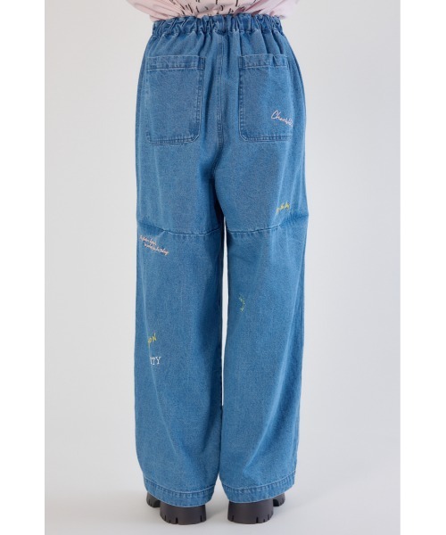 RODEO CROWNS WIDE BOWL（ロデオクラウンズワイドボウル）の「embroideryサイドジップパンツ（その他パンツ・レディース・ホワイト/ブルー/ブラック・MEDIUM/SMALL）」の22枚目の写真